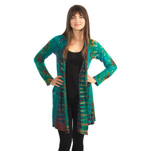 Tie-Dye Long Cardigan